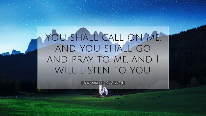 Picture 07 - Jeremiah 29:12 WEB Desktop Wallpaper - You shall call on me, and you shall go and pray - Desktop Bible Verse Wallpaper