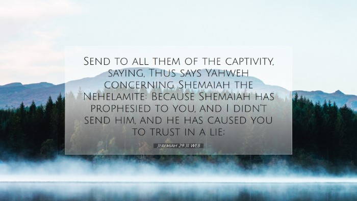 Picture 07 - Jeremiah 29:31 WEB Desktop Wallpaper - Send to all them of the captivity, saying, Thus - Desktop Bible Verse Wallpaper