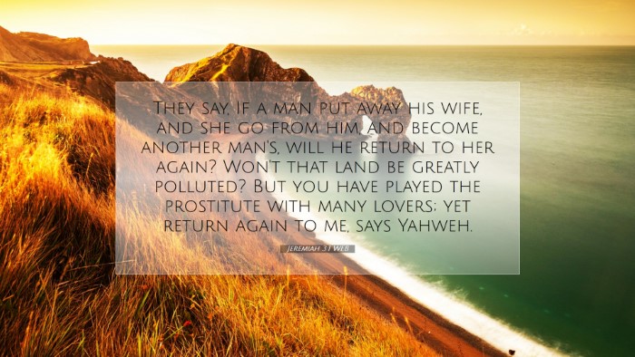 Picture 07 - Jeremiah 3:1 WEB Desktop Wallpaper - They say, If a man put away his wife, and she go - Desktop Bible Verse Wallpaper
