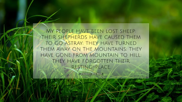 Picture 07 - Jeremiah 50:6 WEB Desktop Wallpaper - My people have been lost sheep: their shepherds - Desktop Bible Verse Wallpaper