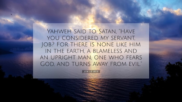 Picture 07 - Job 1:8 WEB Desktop Wallpaper - Yahweh said to Satan, 