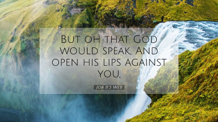 Picture 07 - Job 11:5 WEB Desktop Wallpaper - But oh that God would speak, And open his lips - Desktop Bible Verse Wallpaper