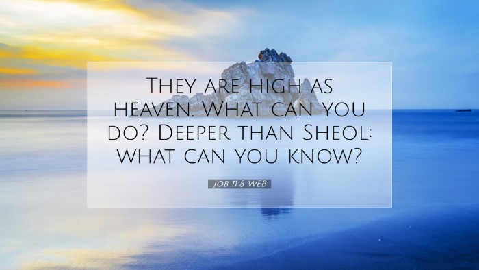 Picture 07 - Job 11:8 WEB Desktop Wallpaper - They are high as heaven. What can you do? Deeper - Desktop Bible Verse Wallpaper