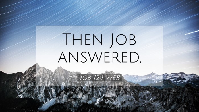 Picture 07 - Job 12:1 WEB Desktop Wallpaper - Then Job - Desktop Bible Verse Wallpaper