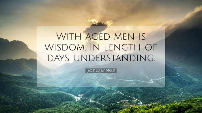 Picture 07 - Job 12:12 WEB Desktop Wallpaper - With aged men is wisdom, In length of days - Desktop Bible Verse Wallpaper