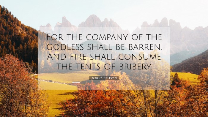 Picture 07 - Job 15:34 WEB Desktop Wallpaper - For the company of the godless shall be barren, - Desktop Bible Verse Wallpaper