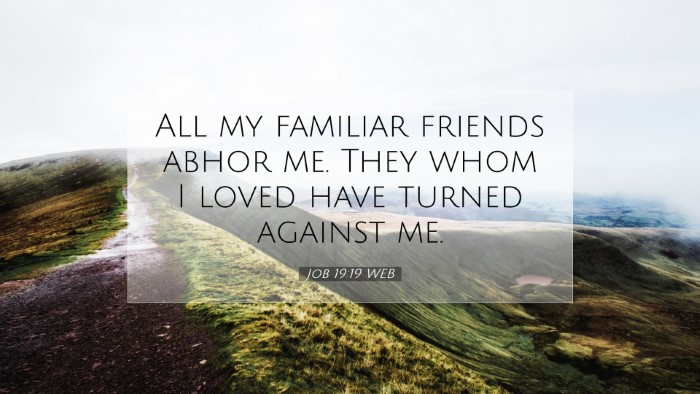 Picture 07 - Job 19:19 WEB Desktop Wallpaper - All my familiar friends abhor me. They whom I - Desktop Bible Verse Wallpaper