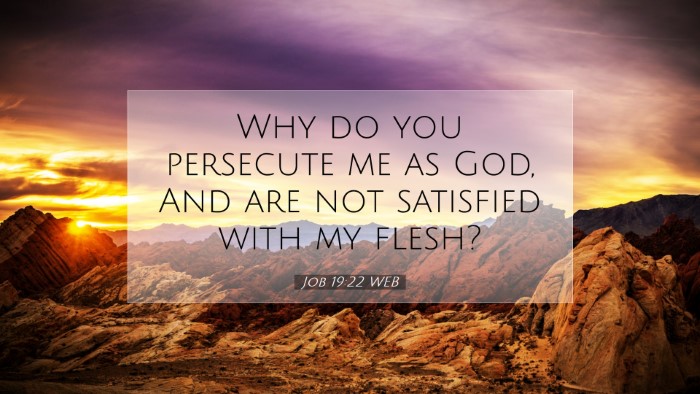 Picture 07 - Job 19:22 WEB Desktop Wallpaper - Why do you persecute me as God, And are not - Desktop Bible Verse Wallpaper