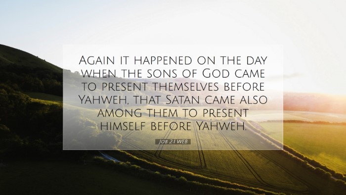 Picture 07 - Job 2:1 WEB Desktop Wallpaper - Again it happened on the day when the sons of God - Desktop Bible Verse Wallpaper