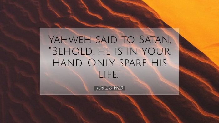 Picture 07 - Job 2:6 WEB Desktop Wallpaper - Yahweh said to Satan, 