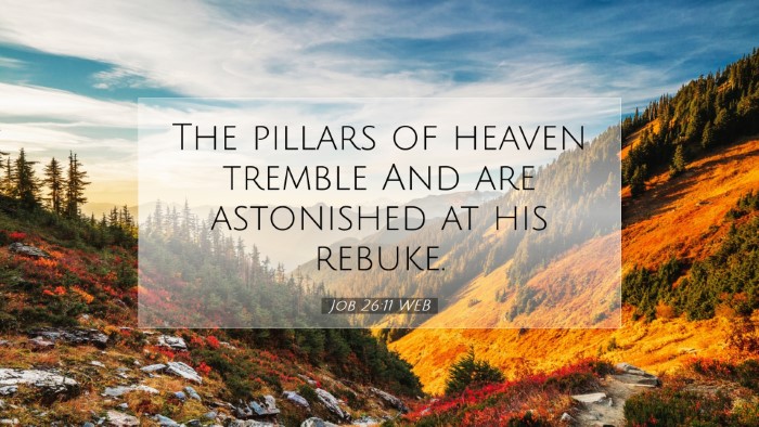 Picture 07 - Job 26:11 WEB Desktop Wallpaper - The pillars of heaven tremble And are astonished - Desktop Bible Verse Wallpaper