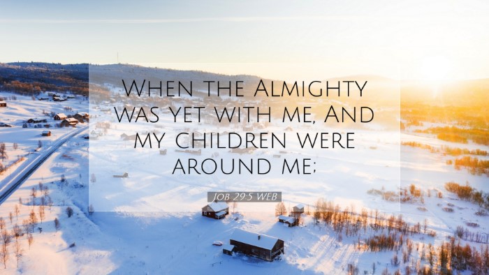 Picture 07 - Job 29:5 WEB Desktop Wallpaper - When the Almighty was yet with me, And my - Desktop Bible Verse Wallpaper