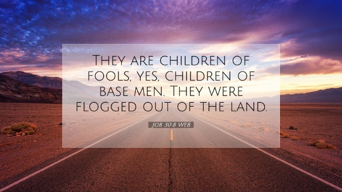 Picture 07 - Job 30:8 WEB Desktop Wallpaper - They are children of fools, yes, children of base - Desktop Bible Verse Wallpaper