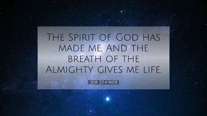 Picture 07 - Job 33:4 WEB Desktop Wallpaper - The Spirit of God has made me, And the breath of - Desktop Bible Verse Wallpaper