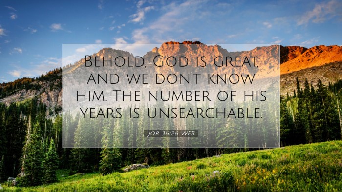Picture 07 - Job 36:26 WEB Desktop Wallpaper - Behold, God is great, and we don't know him. The - Desktop Bible Verse Wallpaper