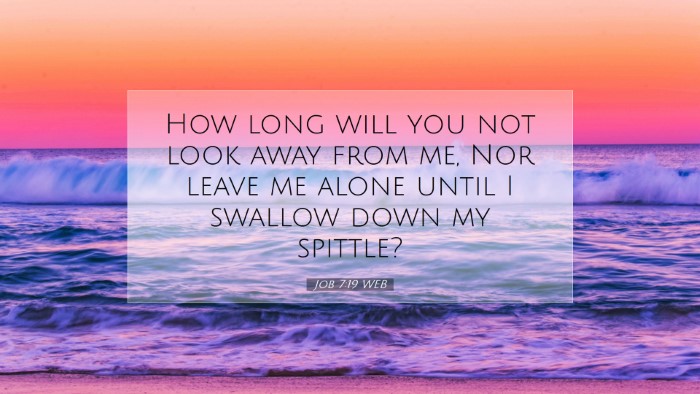 Picture 07 - Job 7:19 WEB Desktop Wallpaper - How long will you not look away from me, Nor - Desktop Bible Verse Wallpaper