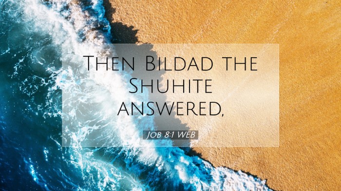 Picture 07 - Job 8:1 WEB Desktop Wallpaper - Then Bildad the Shuhite - Desktop Bible Verse Wallpaper
