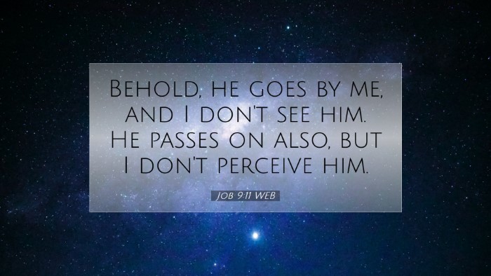 Picture 07 - Job 9:11 WEB Desktop Wallpaper - Behold, he goes by me, and I don't see him. He - Desktop Bible Verse Wallpaper