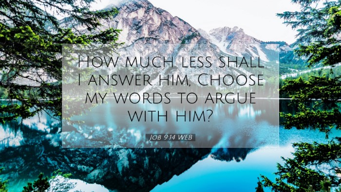 Picture 07 - Job 9:14 WEB Desktop Wallpaper - How much less shall I answer him, Choose my words - Desktop Bible Verse Wallpaper