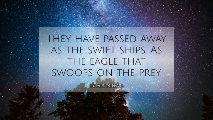 Picture 07 - Job 9:26 WEB Desktop Wallpaper - They have passed away as the swift ships, As the - Desktop Bible Verse Wallpaper