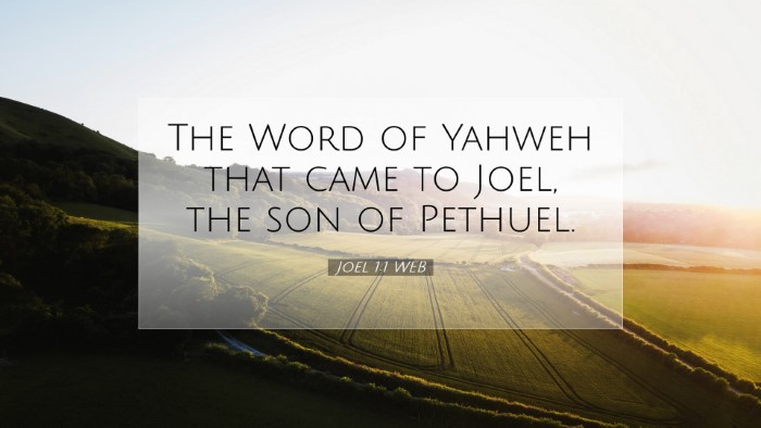 Picture 07 - Joel 1:1 WEB Desktop Wallpaper - The Word of Yahweh that came to Joel, the son of - Desktop Bible Verse Wallpaper