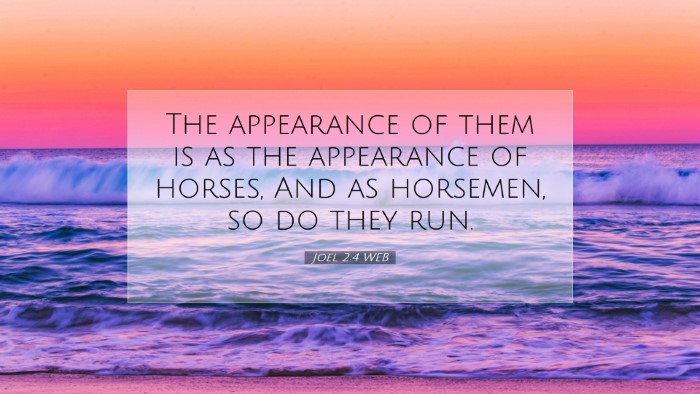 Picture 07 - Joel 2:4 WEB Desktop Wallpaper - The appearance of them is as the appearance of - Desktop Bible Verse Wallpaper