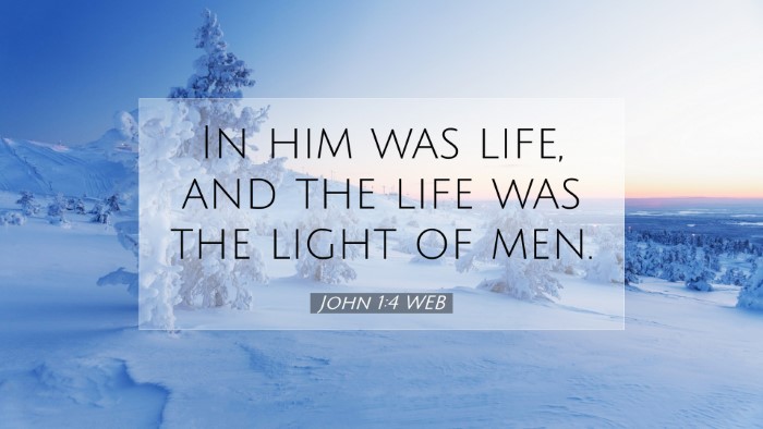Picture 07 - John 1:4 WEB Desktop Wallpaper - In him was life, and the life was the light of - Desktop Bible Verse Wallpaper