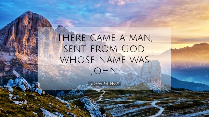 Picture 07 - John 1:6 WEB Desktop Wallpaper - There came a man, sent from God, whose name was - Desktop Bible Verse Wallpaper