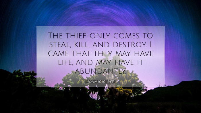 Picture 07 - John 10:10 WEB Desktop Wallpaper - The thief only comes to steal, kill, and destroy. - Desktop Bible Verse Wallpaper