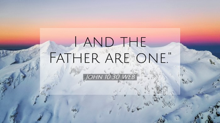 Picture 07 - John 10:30 WEB Desktop Wallpaper - I and the Father are - Desktop Bible Verse Wallpaper