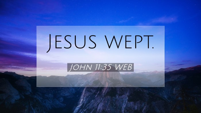 Picture 07 - John 11:35 WEB Desktop Wallpaper - Jesus - Desktop Bible Verse Wallpaper