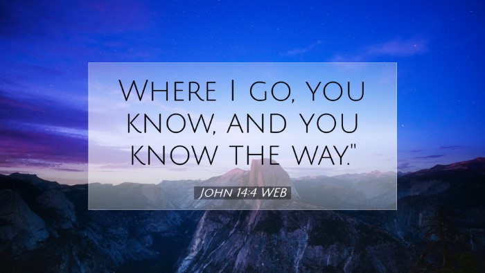 Picture 07 - John 14:4 WEB Desktop Wallpaper - Where I go, you know, and you know the - Desktop Bible Verse Wallpaper