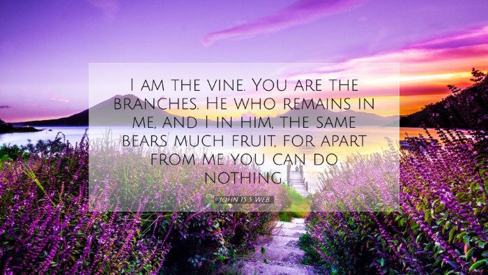 Picture 07 - John 15:5 WEB Desktop Wallpaper - I am the vine. You are the branches. He who - Desktop Bible Verse Wallpaper