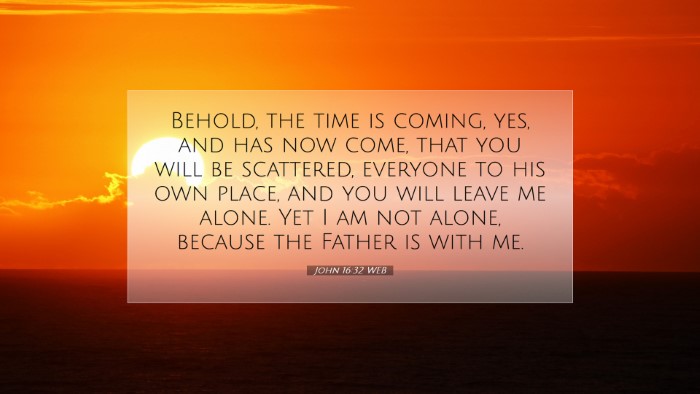 Picture 07 - John 16:32 WEB Desktop Wallpaper - Behold, the time is coming, yes, and has now - Desktop Bible Verse Wallpaper