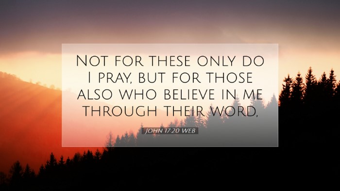 Picture 07 - John 17:20 WEB Desktop Wallpaper - Not for these only do I pray, but for those also - Desktop Bible Verse Wallpaper
