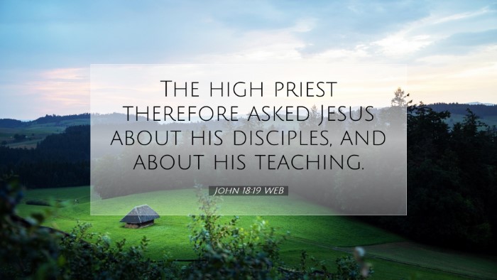 Picture 07 - John 18:19 WEB Desktop Wallpaper - The high priest therefore asked Jesus about his - Desktop Bible Verse Wallpaper