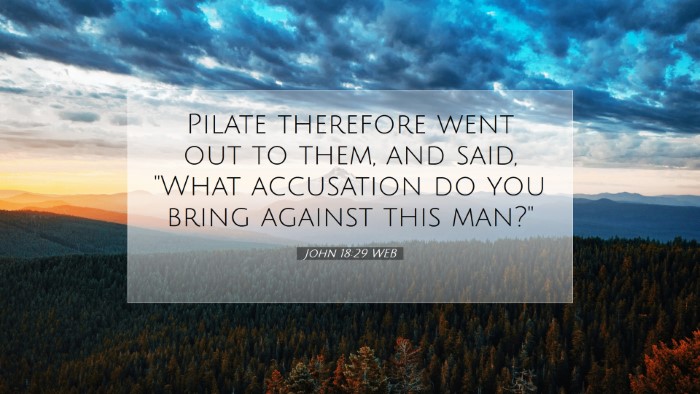 Picture 07 - John 18:29 WEB Desktop Wallpaper - Pilate therefore went out to them, and said, - Desktop Bible Verse Wallpaper