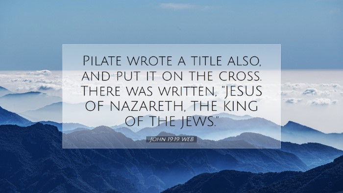 Picture 07 - John 19:19 WEB Desktop Wallpaper - Pilate wrote a title also, and put it on the - Desktop Bible Verse Wallpaper