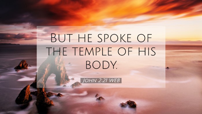 Picture 07 - John 2:21 WEB Desktop Wallpaper - But he spoke of the temple of his - Desktop Bible Verse Wallpaper