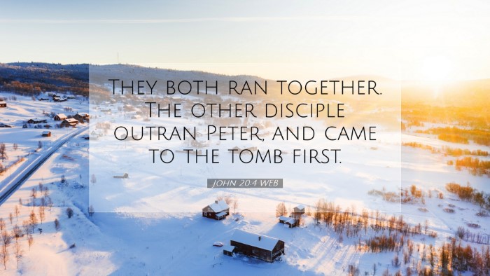 Picture 07 - John 20:4 WEB Desktop Wallpaper - They both ran together. The other disciple outran - Desktop Bible Verse Wallpaper