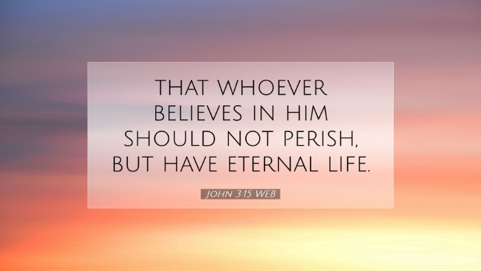 Picture 07 - John 3:15 WEB Desktop Wallpaper - that whoever believes in him should not perish, - Desktop Bible Verse Wallpaper