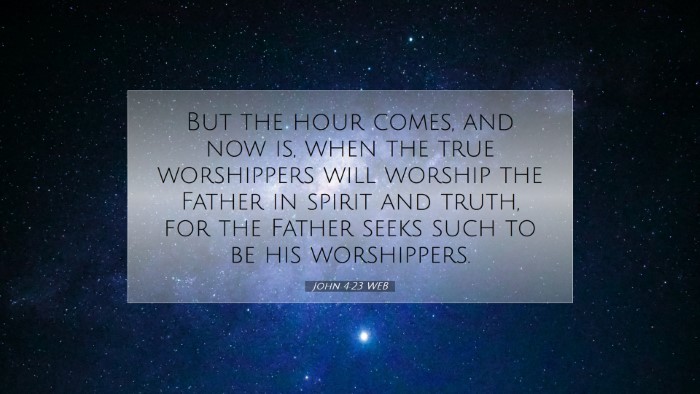 Picture 07 - John 4:23 WEB Desktop Wallpaper - But the hour comes, and now is, when the true - Desktop Bible Verse Wallpaper