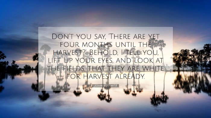 Picture 07 - John 4:35 WEB Desktop Wallpaper - Don't you say, 'There are yet four months until - Desktop Bible Verse Wallpaper