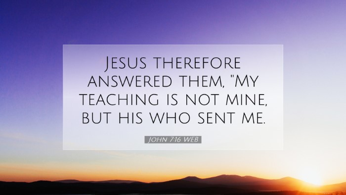 Picture 07 - John 7:16 WEB Desktop Wallpaper - Jesus therefore answered them, 