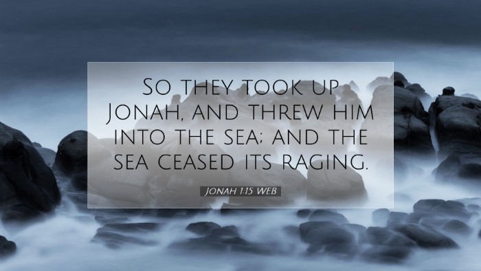 Picture 07 - Jonah 1:15 WEB Desktop Wallpaper - So they took up Jonah, and threw him into the - Desktop Bible Verse Wallpaper