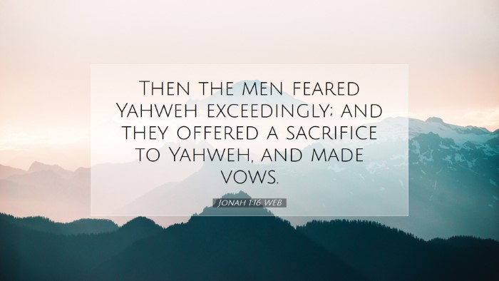 Picture 07 - Jonah 1:16 WEB Desktop Wallpaper - Then the men feared Yahweh exceedingly; and they - Desktop Bible Verse Wallpaper