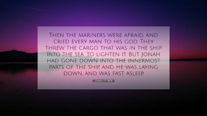 Picture 07 - Jonah 1:5 WEB Desktop Wallpaper - Then the mariners were afraid, and cried every - Desktop Bible Verse Wallpaper