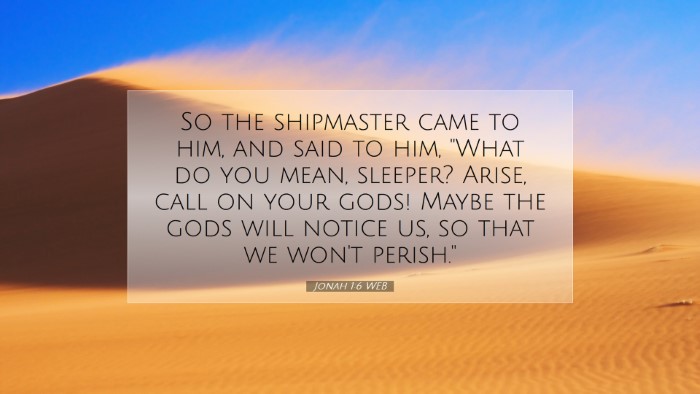 Picture 07 - Jonah 1:6 WEB Desktop Wallpaper - So the shipmaster came to him, and said to him, - Desktop Bible Verse Wallpaper
