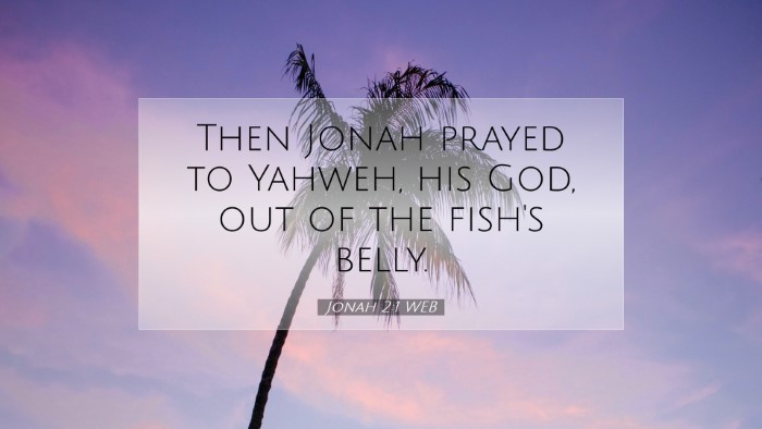 Picture 07 - Jonah 2:1 WEB Desktop Wallpaper - Then Jonah prayed to Yahweh, his God, out of the - Desktop Bible Verse Wallpaper