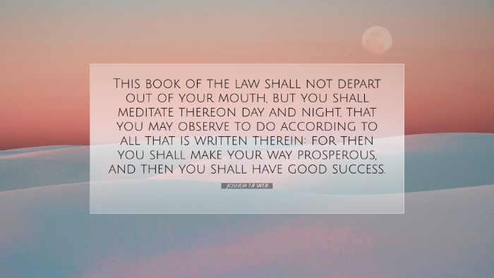 Picture 07 - Joshua 1:8 WEB Desktop Wallpaper - This book of the law shall not depart out of your - Desktop Bible Verse Wallpaper